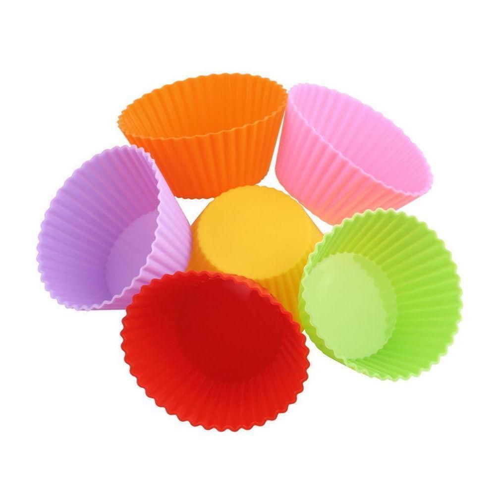 12 stuks Soft Silicone Cake Muffin Chocolade Cupcake Bakvormen Baking Cup Mold