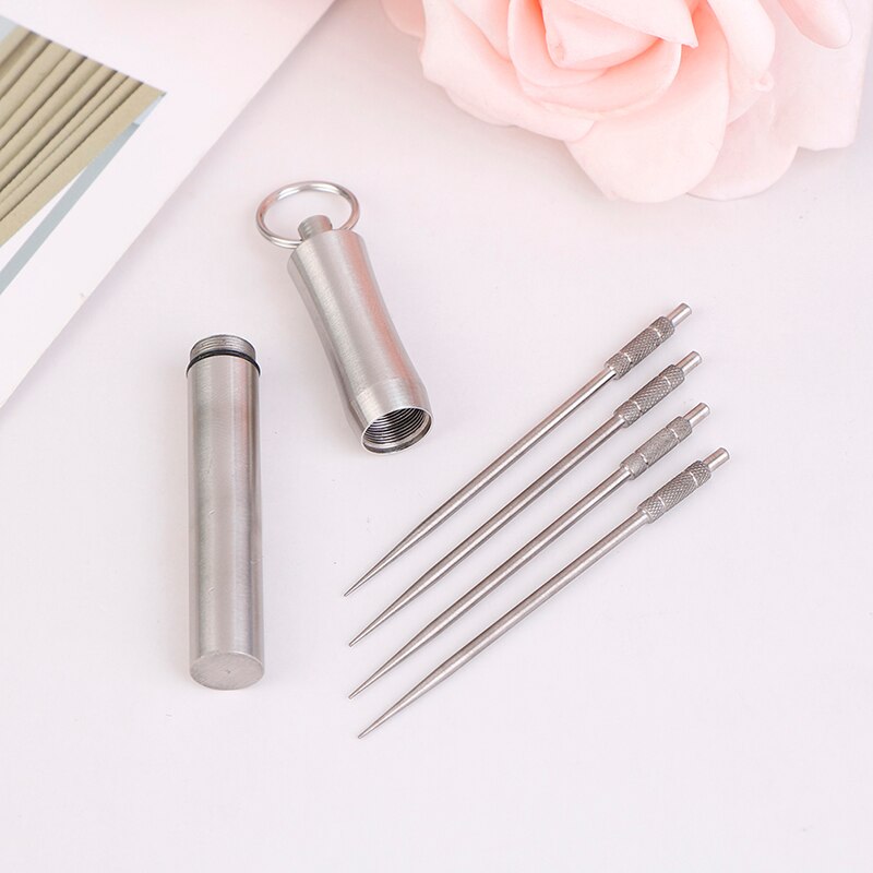 Useful Portable Stainless Steel Toothpick Holder Outdoor Rustproof Waterproof Household Travel Seal Box Holder Storage Toothpick