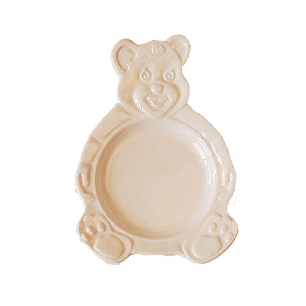 Bol ours de dessin animé mignon bol à céréales pour Dessert assiette en céramique couverts plateau à salade bol à soupe plat plateau de cuisson de gâteaux, vaisselle de cuisine: E