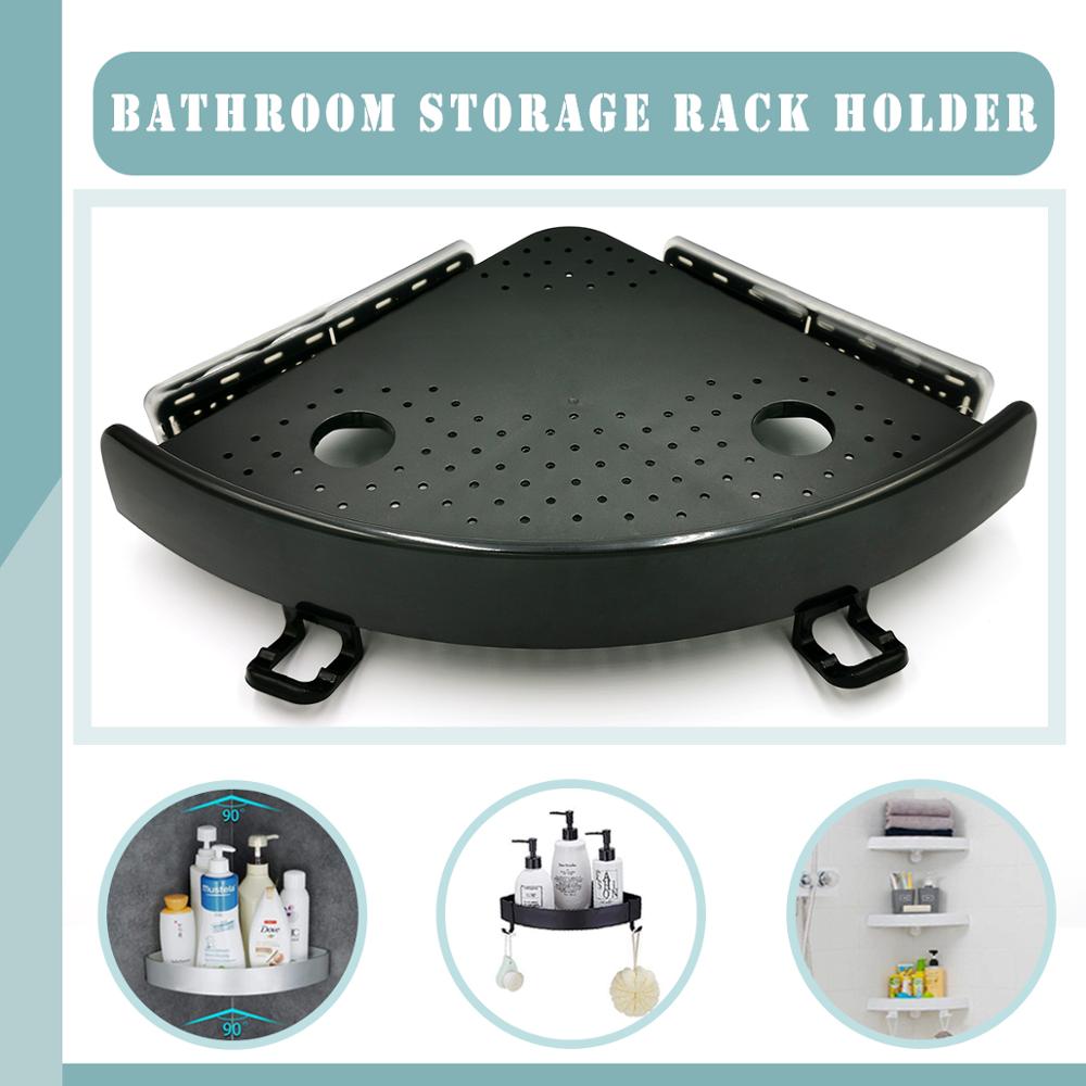 Badkamer Douche Plank Multifunctionele Hoek Opbergrek 2 Haken Voor Handdoek Opknoping Shampoo Houder Zuig