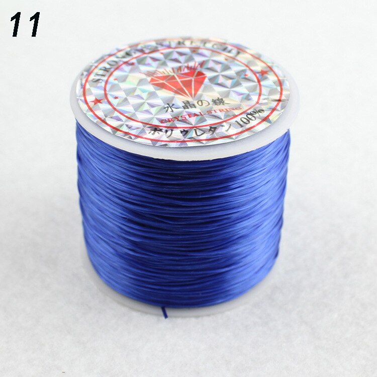60 M Colorful Flexible Rope DIY Crystal Beading Stretch Cord Elastic Line Beadwork Wire Thread Jewelry Making 21 colors wire: Gold