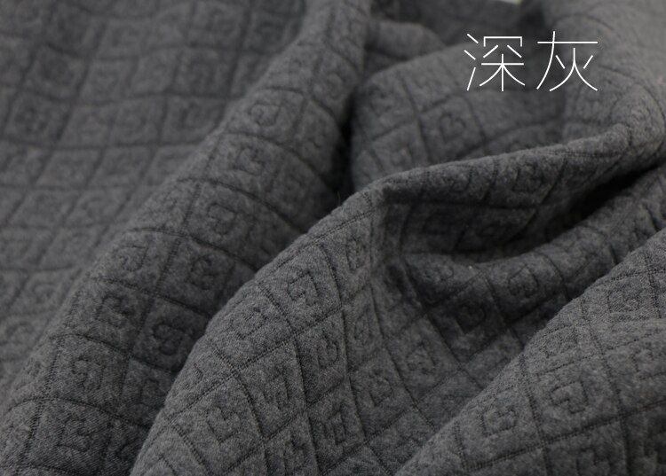 Three layers of warmth Cotton Knitted Laminated Fabric non-fluorescent for thicker jackets: Dark gray