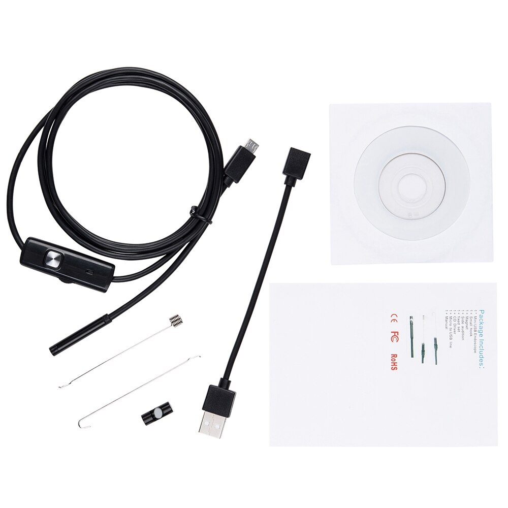 Caméra endoscopique Flexible IP67 étanche, USB, Android, 5.5mm, pour Inspection, boroscope, pour téléphone, PC portable, 6led