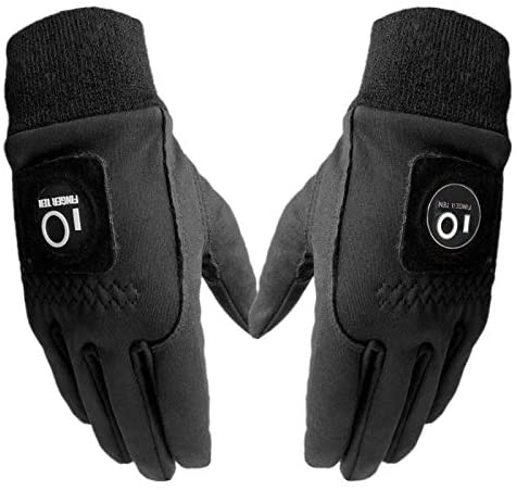 Gants de Golf d'hiver pour hommes, avec poignée coupe-vent, imperméable, marqueur de balle S M ML L XL, directe
