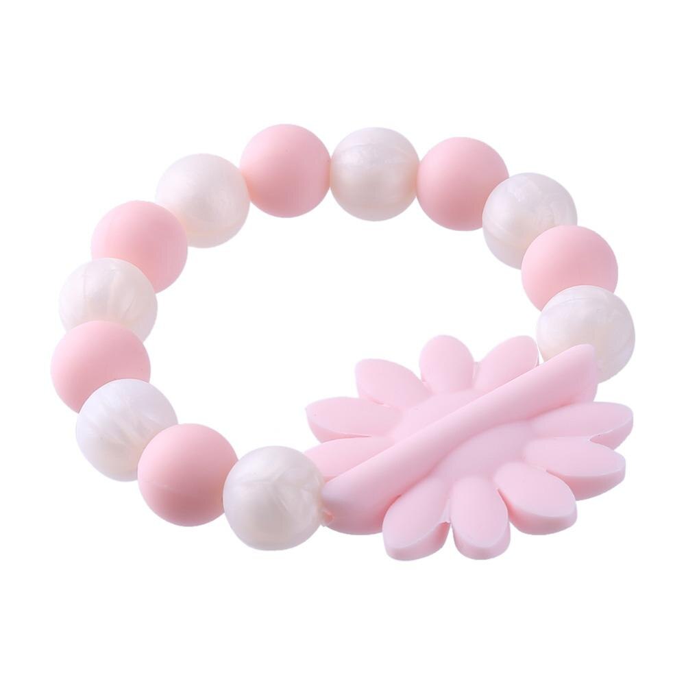 Bloem Baby Armband Rammelaar Elastische Siliconen Kralen Armbanden Baby Bijtring