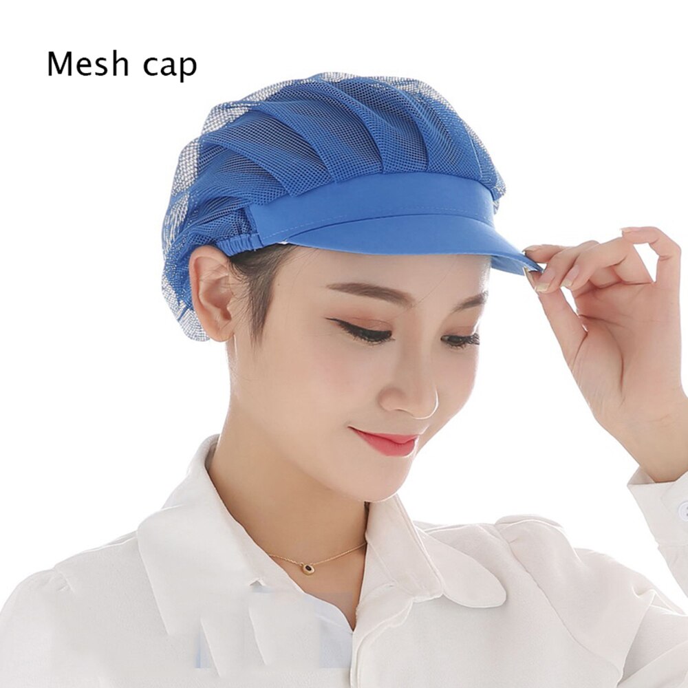 Food caps Adjustable net caps breathable sanitary dust cap men and women workshop canteen hat chef hat breathable mesh: Photo8