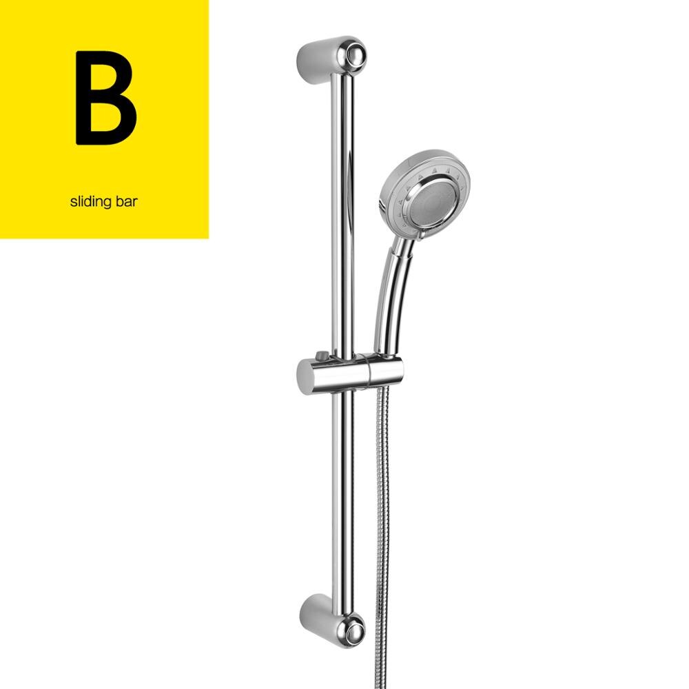 Plastic Chrome Shower Sliding Bar Adjustable Sliding Bar With Soap Dish For Bathroom Washroom: PSLS3001F
