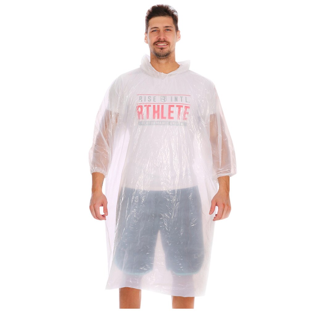 Rider Raincoat Transparent Men Women Hooded Jacket Neutral PE Raincoat Style Rain Coat
