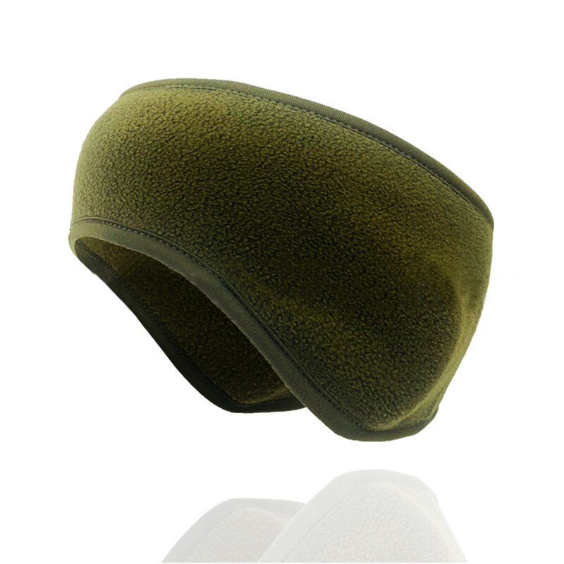 Fleece Hoofdband Zachte Winter Warme Muts Oor Muff Warmer Mens Dames Voor Winter Outdoor Activiteiten Skiën Snowboarden Ski Snowboard: Army Green