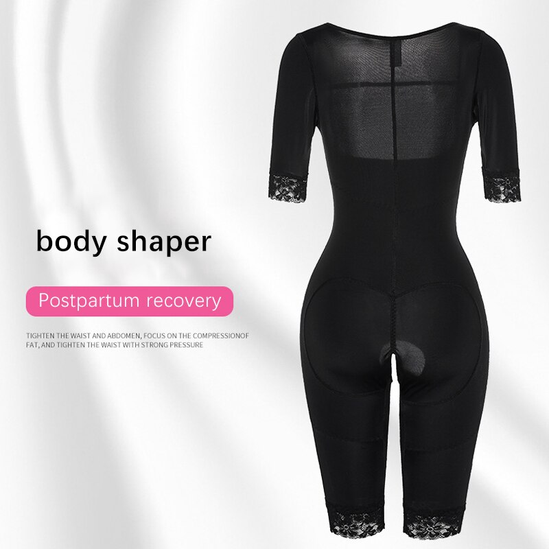 Big Size S-6XL Shapewear Bodysuit Women Black Shapers Lace Up Underbust Full Bodysuits Opening Crotch Slimming Underwear