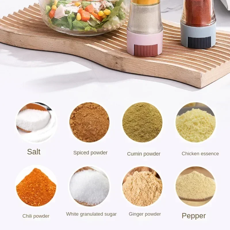 0.5g- doserings saltkare presstyp dispenser dubbelhövdad socker krydda peppar kryddflaska kvantitativ strö saltverktyg