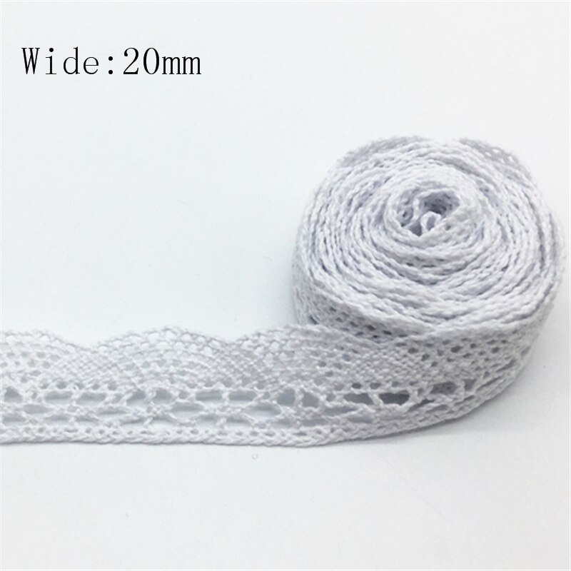 2 yards 100% Katoen Kant Lint Voor Kleding Naaien Stof Ivoor Trim Katoen Gehaakte Kant Stof Lint Handgemaakte Accessoires