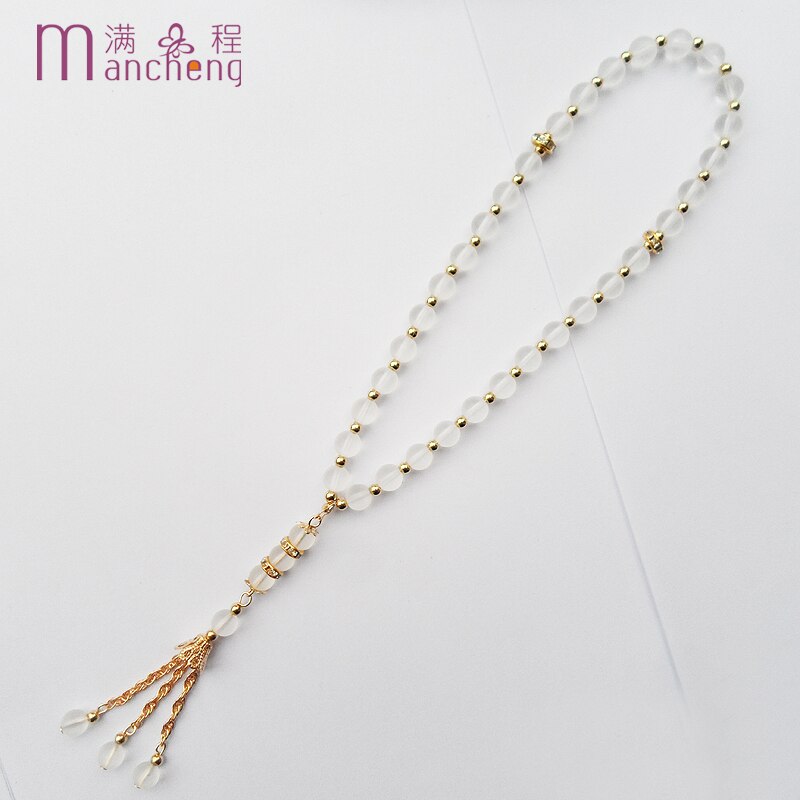 Moslim Gourbon Festiv Etnische religieuze tasbih gebed kralen matte glas kralen armband, Vrouwen mannen Gourbon Festival armband