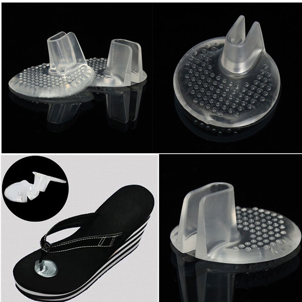 1 Pair Unisex Foot Care Tool Gel Shoes Inserts shoe-pad Cushion Flip flop Sandals Toe Separator Massage Insole