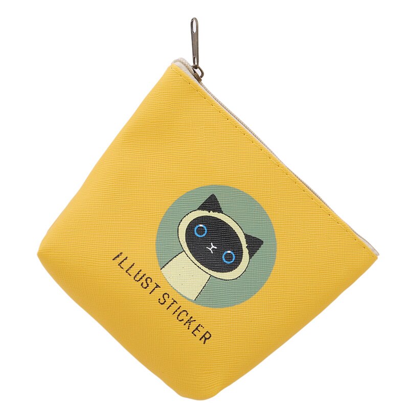 Myntpung dame dame lommebok små myntpungholdere pakke myk solid damemyntpung: Gul