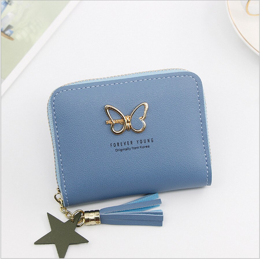 Dames Portemonnee Leuke Student Kwastje Hanger Kleine Mode Pu Portemonnee Portemonnee Dame Kaart Tas: Naakt