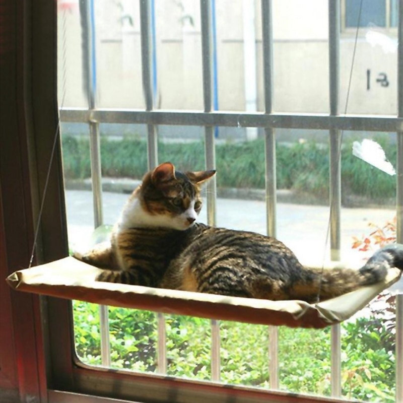 Kattenzuignap kattenbed kattenhangmat hangend huisdier vensterbank enkele laag katten slaapzak katten raamzit hangmat ademend bed