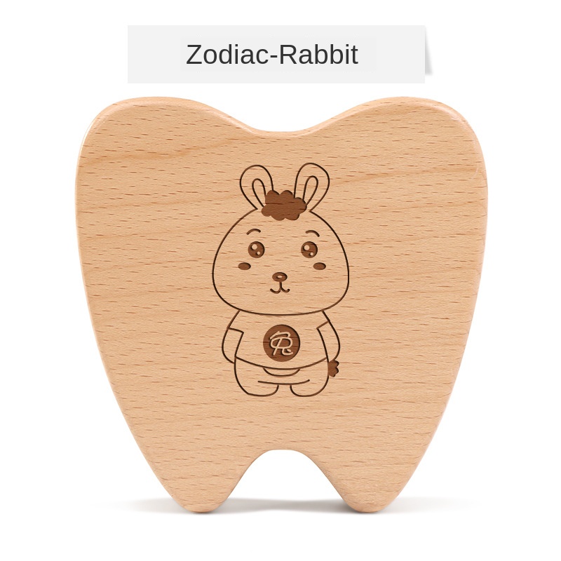 Tand Doos meisje herdenkingsmunt kinderen tand vervanging opbergdoos baby foetale haar behoud collection jongen tanden doos: rabbit