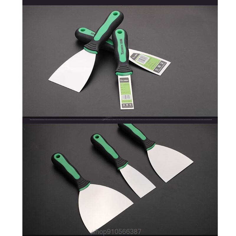 6 Pcs Putty Knives Set Scrapers and Filling Knives Cement Shovel Blade with Anti-slip Plastic Handle DIY