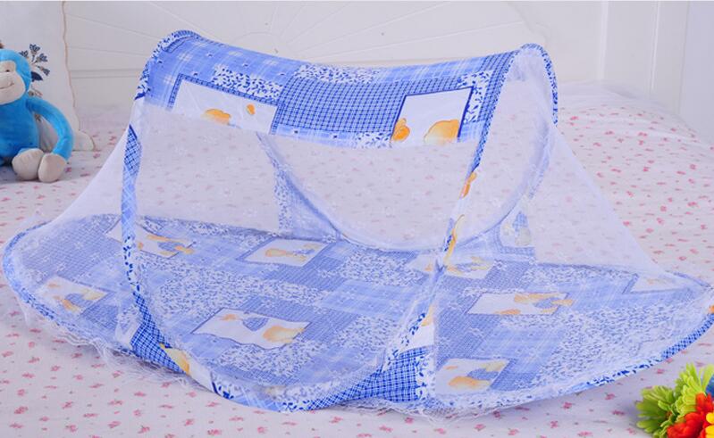 Zomer Kind Draagbare Baby Bed Crib Folding Klamboe Wieg Klamboe Kinderen Crib Klamboe 0-36 Maanden: Blauw