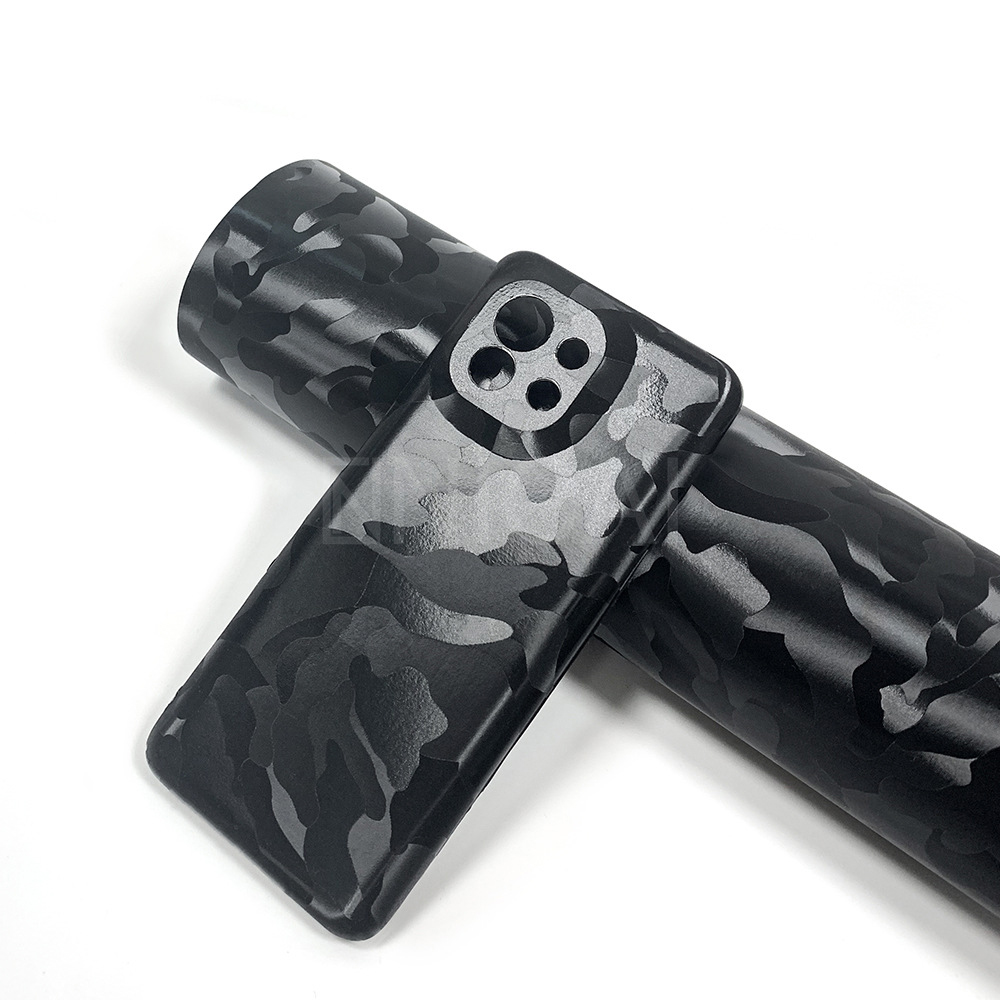Hojas de envoltura de vinilo de camuflaje negro fantasma 3D para calcomanías de Interior de coche y motocicleta, película adhesiva DIY, pegatinas de PVC