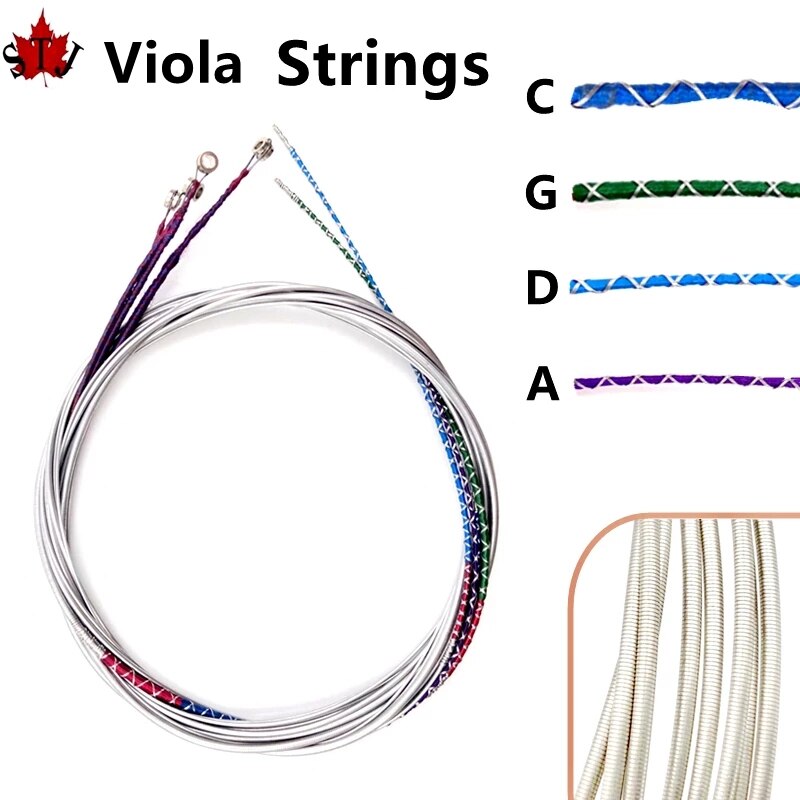 2 sets alloy medium soft viola strings,A-D-G-C viola Strings,viola Parts Accessories fittings