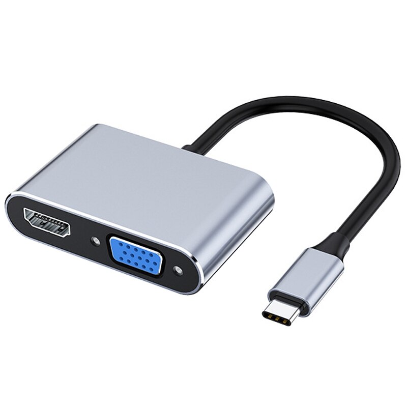 USB C to HDMI VGA Multiport Adapter 4K Type C USB-... – Vicedeal