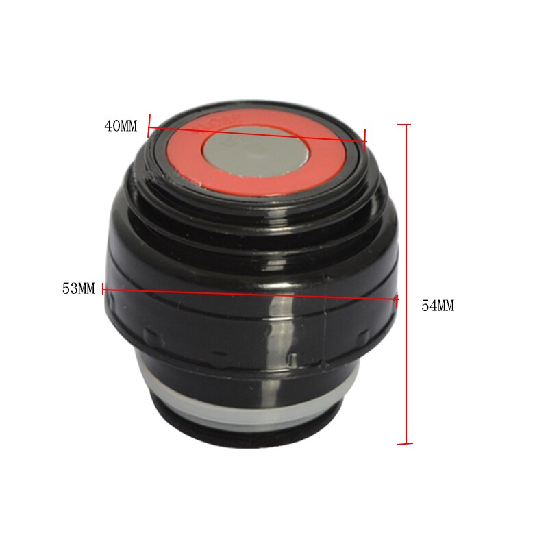 1/2/5PCS 4,5/5,2 cm Outdoor Reise Tasse Vakuum Glaskolben Deckel Drink Becher Outlet Glaskolben abdeckung Edelstahl Thermoskannen Zubehör: 1pcs / 4.5cm grey-red-black