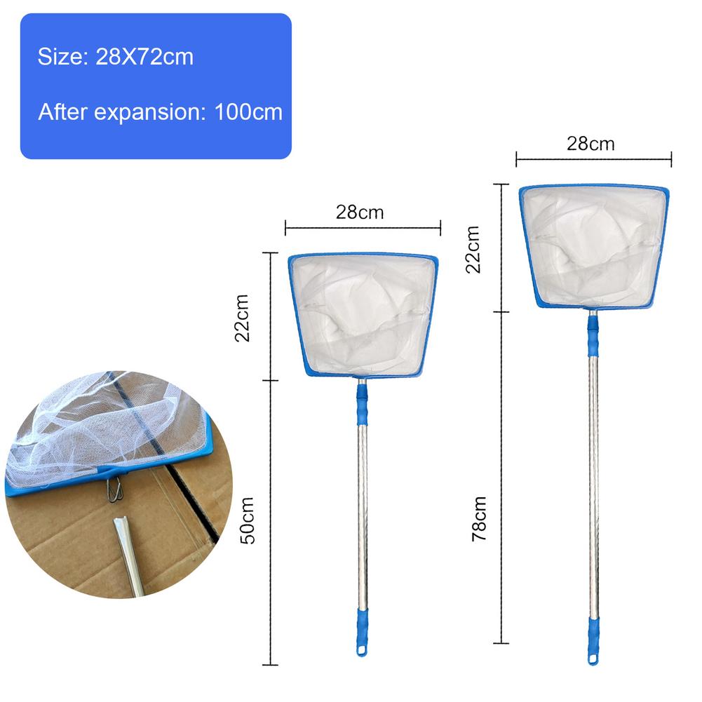 Swimming Pool Net Tool Water Fishing Net Pool Cleaning Net Equipment Home Outdoor Fishing Pool Cleaner Retractable Accessories