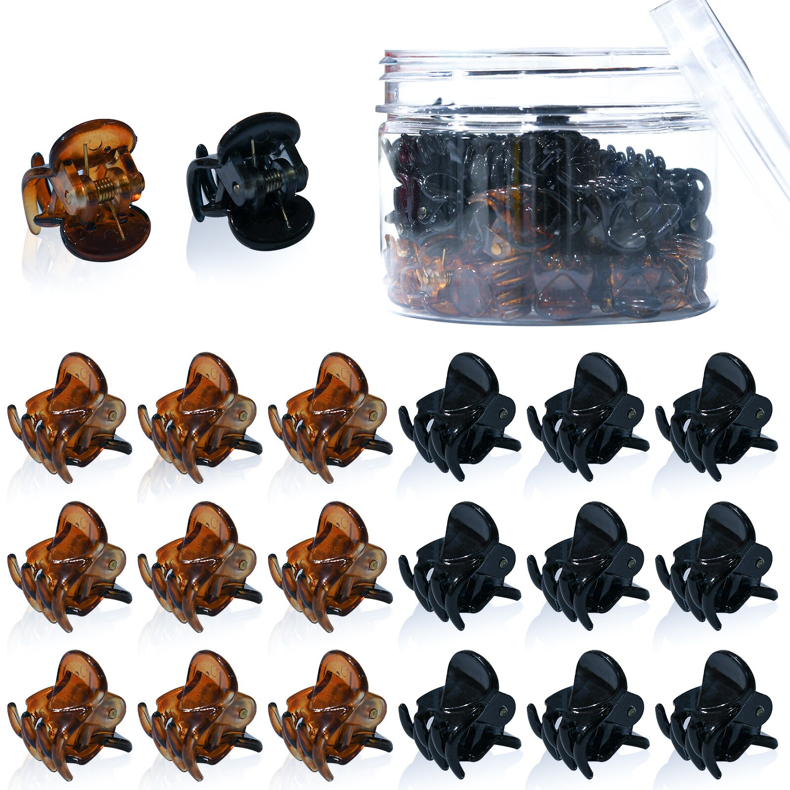 mini włosy pazury małe szczypce klamra 0.59 cal spinki robić włosów dla kobiet 48szt.-Pakiet