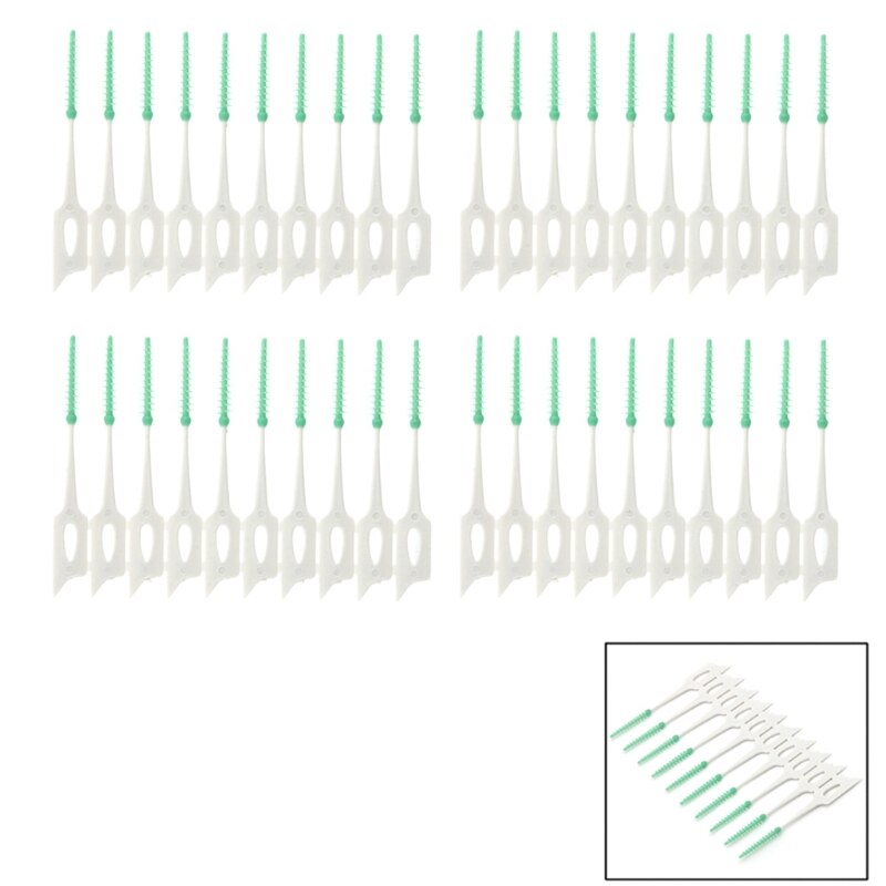 40Pcs Zachte Schone Tussen Interdentale Floss Borstels Dental Oral Care Tool