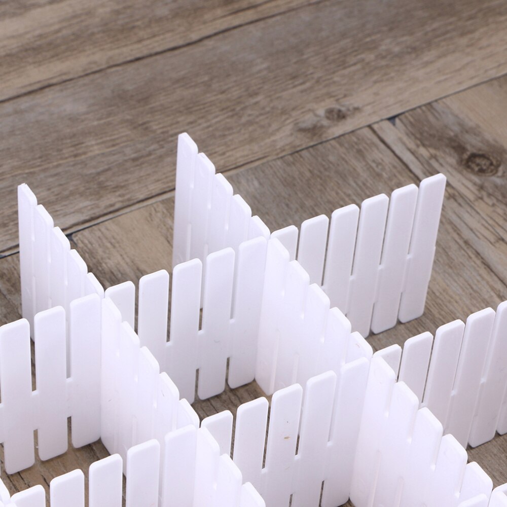 12PCS Adjustable Drawer Divider Free Combination Drawer Clapboard Items Classfication Deviders Wardrobe Closet Separator