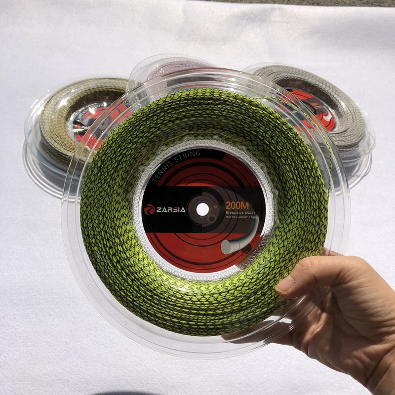 1 Reel Zarsia Spinning Tennis String Filament Flash Nylon Zachte Hoge Elastische Racket Snaren 200M Grote Reel