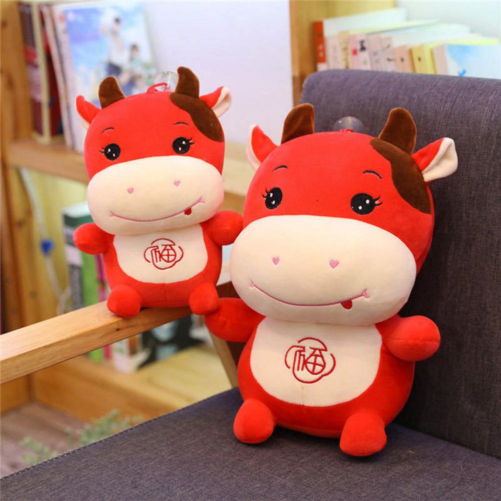 20/30Cm Leuke Chinese Ox Vee Knuffel Mascotte Kalf Knuffel Kid