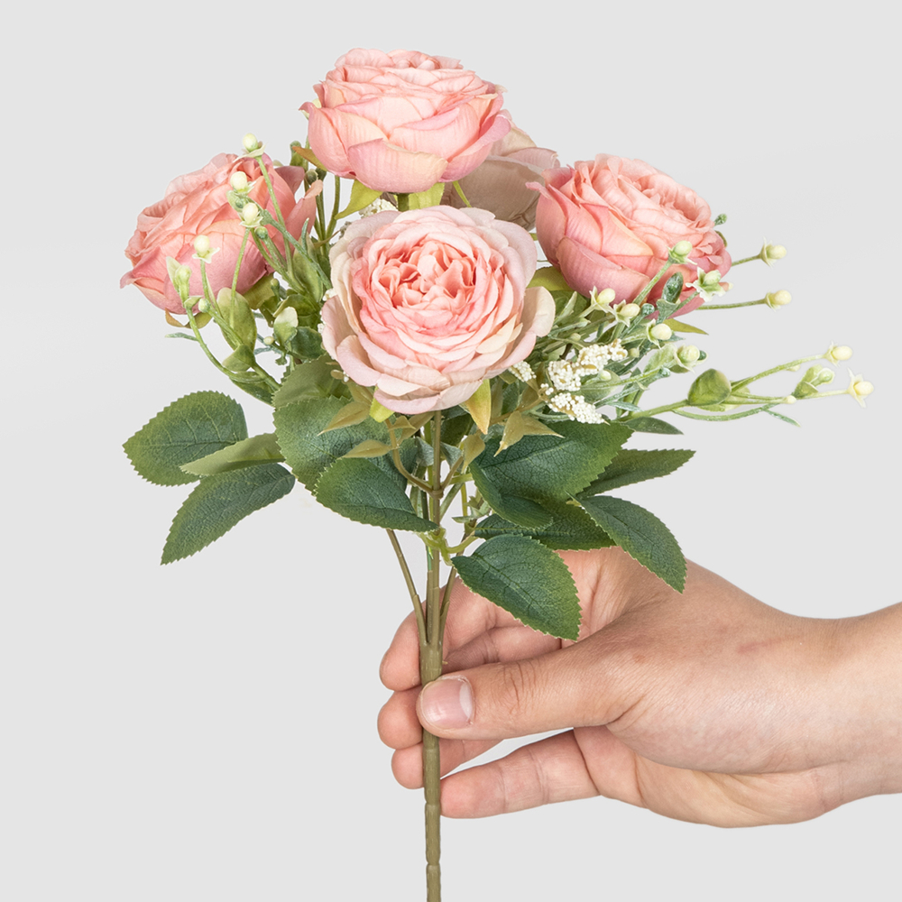 Kunstige blomster peon hjem soverom bord bonsai dekorasjon utendørs hage hage bukett kranser bryllup bakgrunn tilbehør