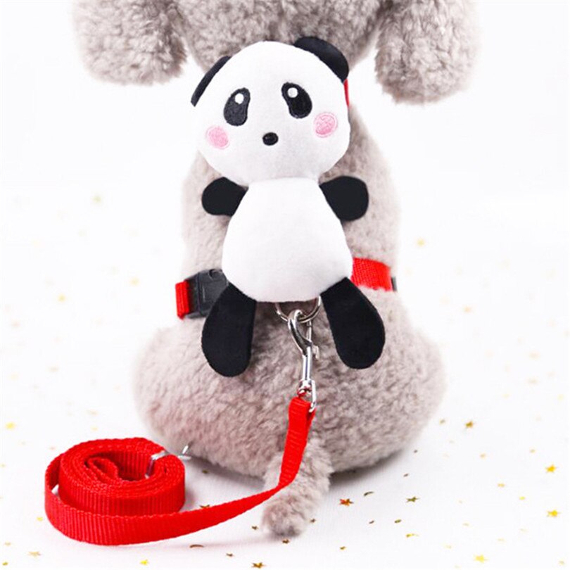 Harnais collier de harnais pour chien | Joli harnais et laisse pour animaux domestiques, ensemble pour chiot chat de plein air, pour chien Chihuahua Pug bouledogue: panda Dog Leash / S