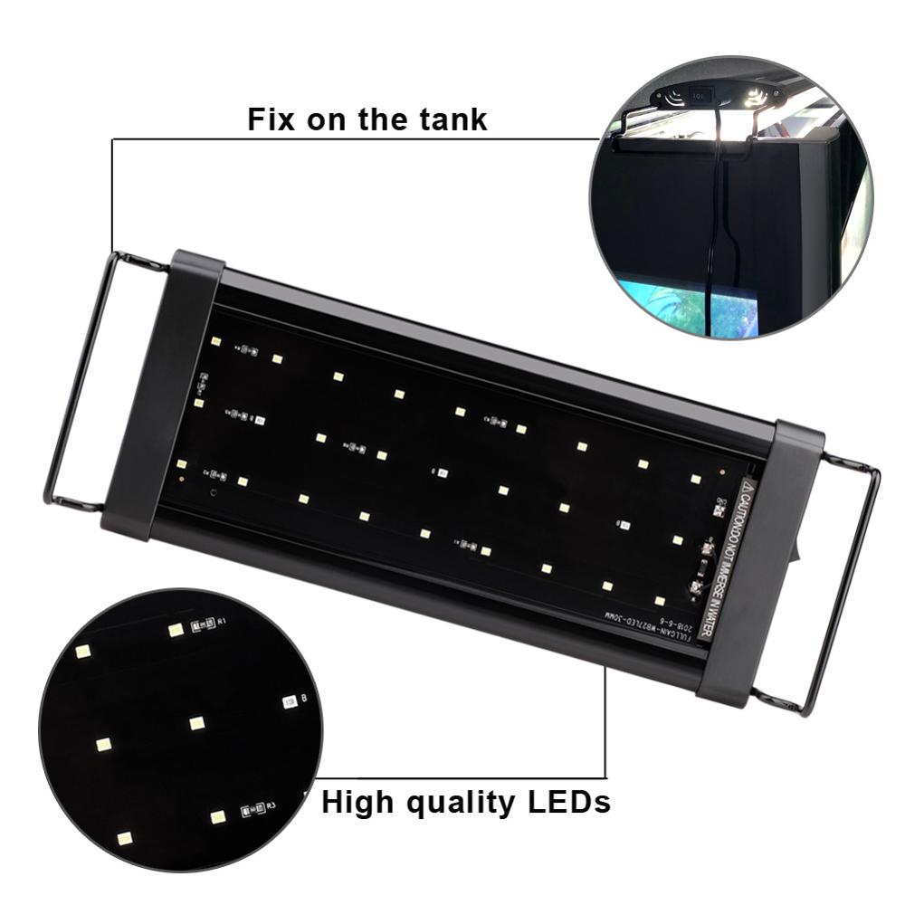 30/45/60/90/120cm LED Waterproof Aquarium Light Full Spectrum for Freshwater Fish Tank Plant Marine Underwater Lamp UK EU plug