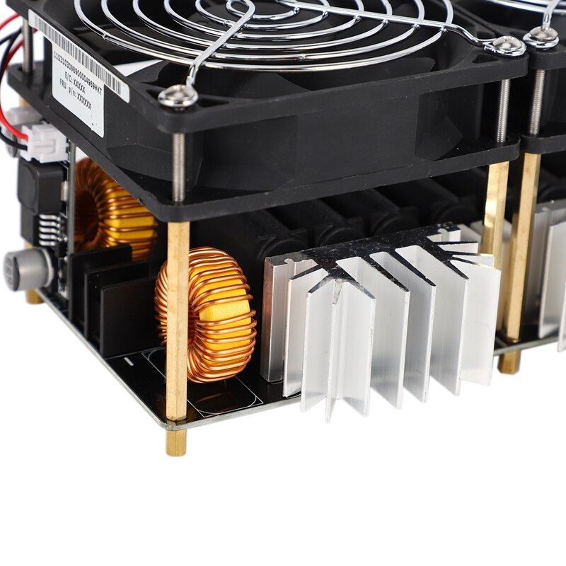 2000W 50A ZVS moduł nagrzewnicy indukcyjnej płyta grzewcza sterownik Flyback cewka rozpraszająca podwójny wentylator z rura miedziana