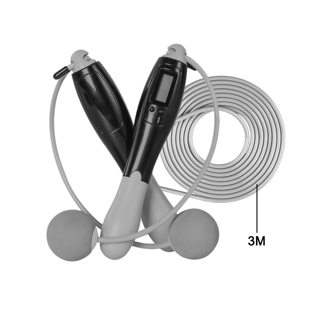 Smart Jump Rope with Digital Counter Crossrope Jump Rope Fitness Sport Skipping Ropes with Anti-Slip Hand Grip and LCD Screen