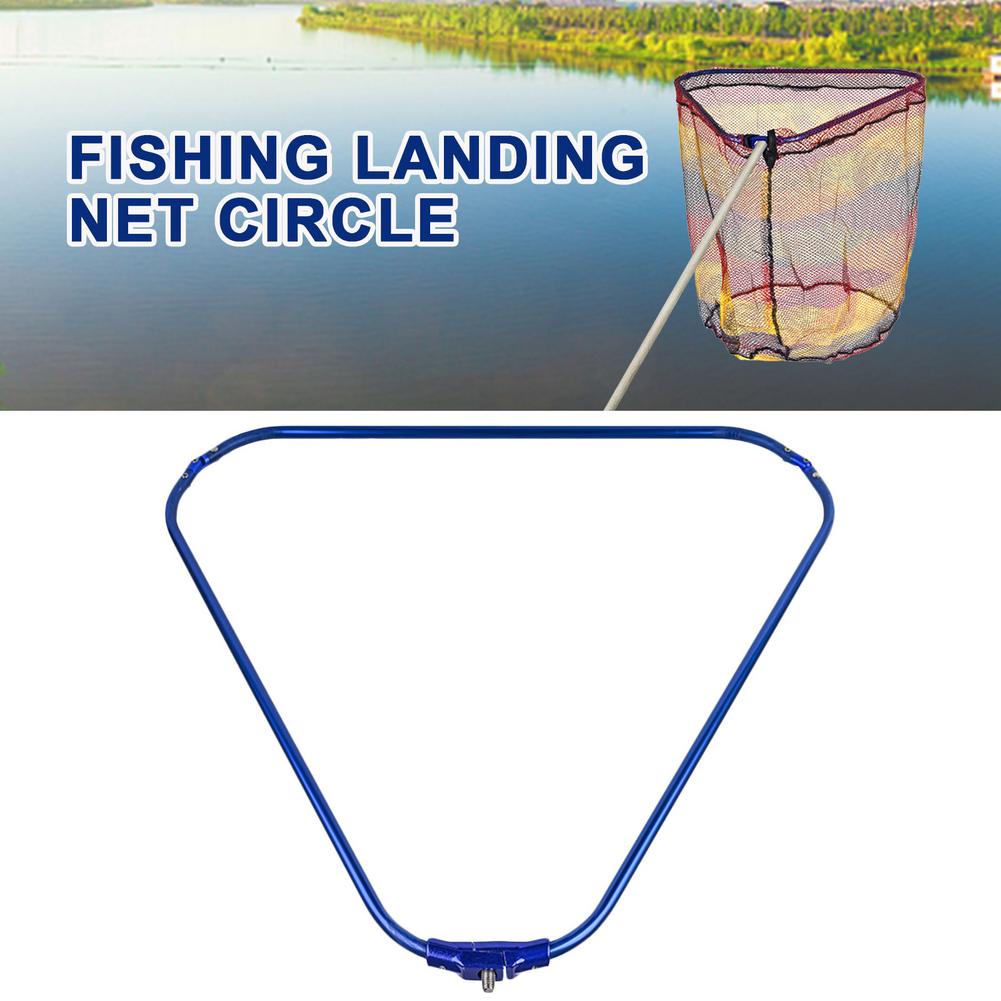 Fishing Landing Net Aluminum Alloy Folding Dip Net Circle Sturdy Easy to Carry for Boat Kayak Canoe and in Any Streams