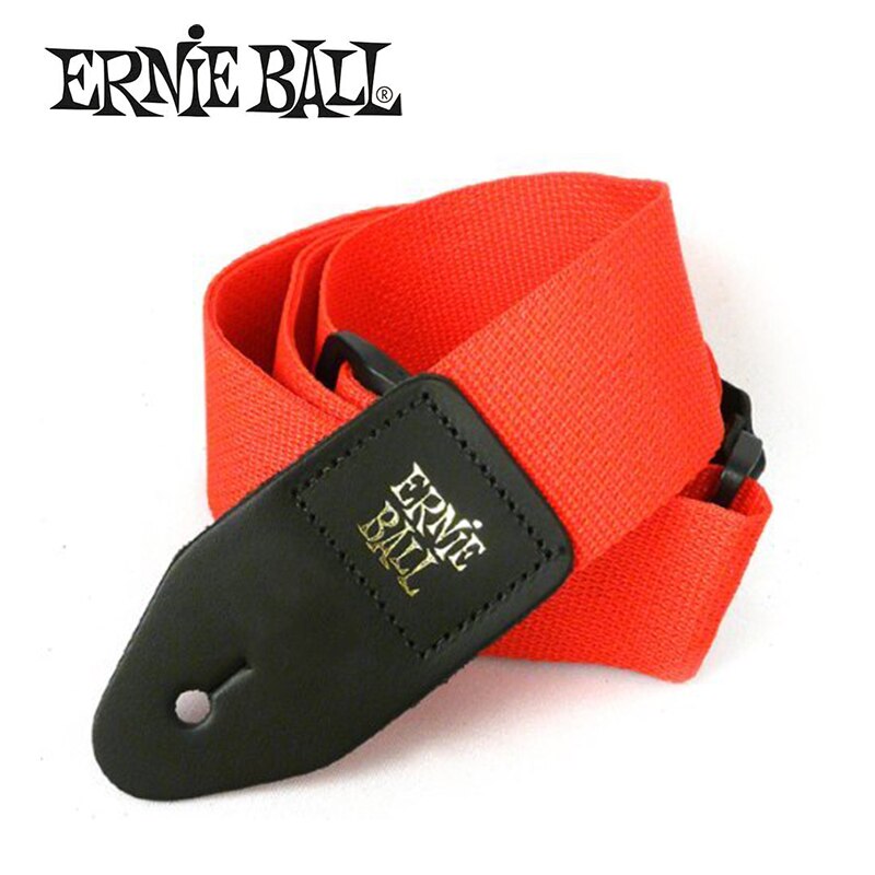 Ernie ball polypro gitaarband met leren uiteinden, comfortabele gitaarband voor akoestische, folk-, elektrische gitaar en basgitaar.