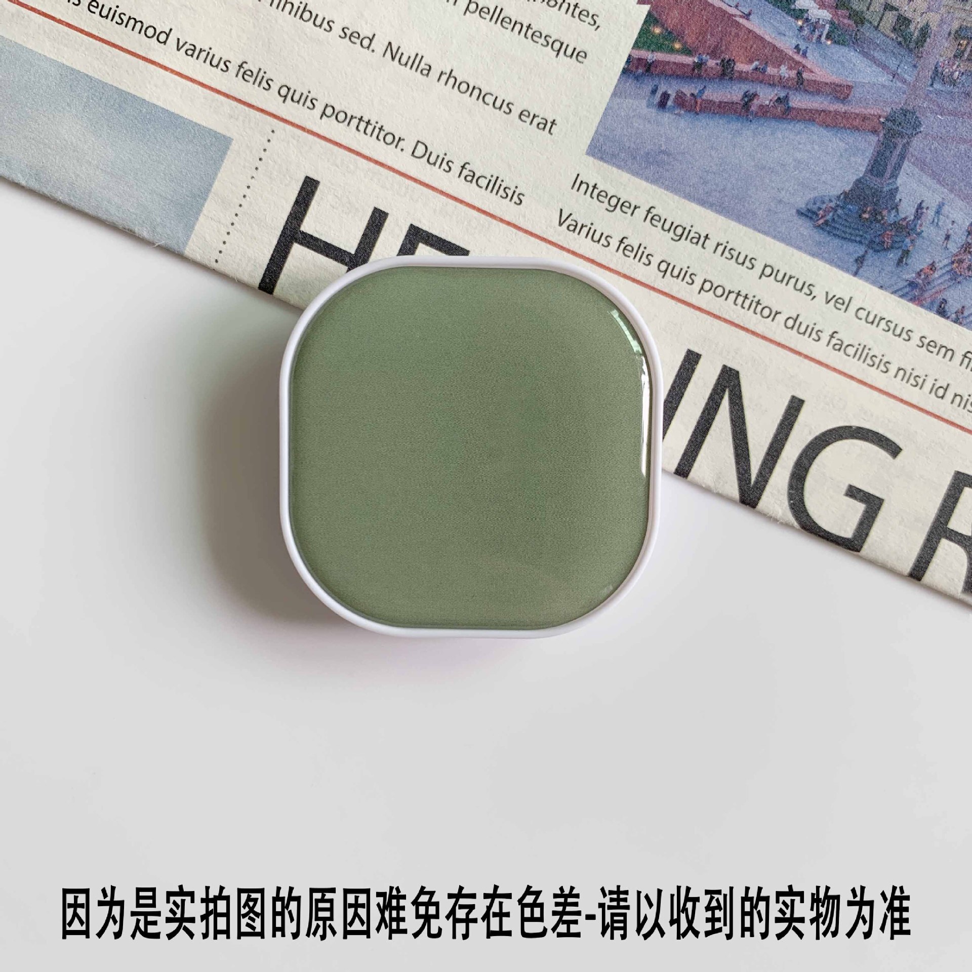 Solid Color Square Phone Holder Foldable Tablet Stand Socket Finger Fit Easy Grip Universal for iPhone 11 X XR Xiaomi note 9 pro: N17 Ocean green