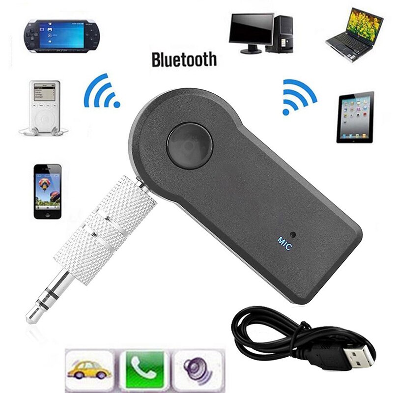 Bluetooth Adapter Sender Auto Musik Empfänger AUX 3,5mm Jack Bluetooth Empfänger Auto Wireless Adapter Freisprechen Anruf