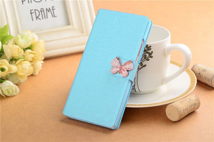 (3 estilos) para OnePlus Nord, One Plus con tapa para Funda de cuero, funda Nord, funda para OnePlus Nord 1 + Nord Coque: CSW Blue Butterfly