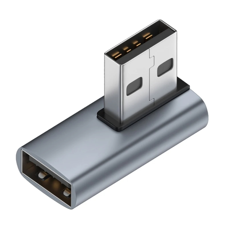 Adaptateur d'extension USB 3.0 mâle à femelle à Angle droit, coude vers le haut, connecteur USB 10Gbps pour PC portable, convertisseur de prise, 90 degrés: Bleu