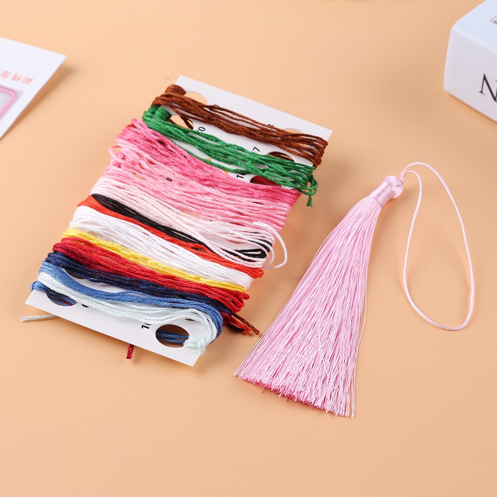 DIY Embroidery Handmade Bookmarks Cotton Handicraft Embroidery Needlework Set Bird Flower Needlework DIY Framed