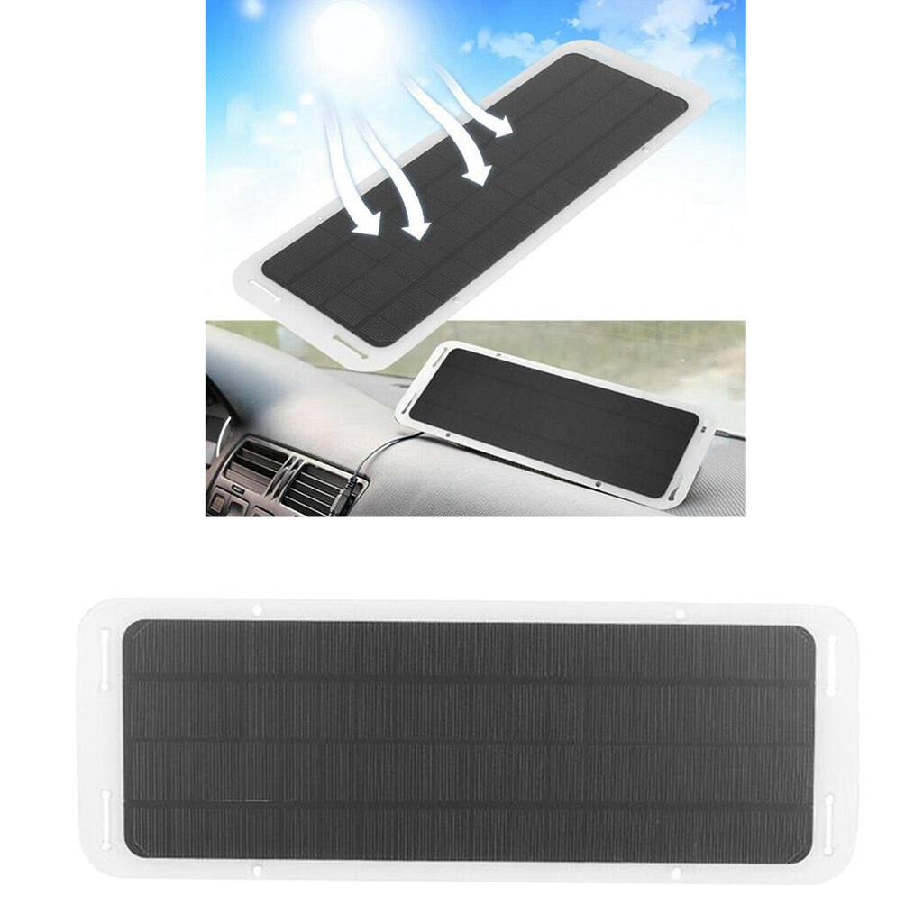 12V Solar Battery Charger 5W Solar Car Battery Trickle Charger Backup f/Boat Van