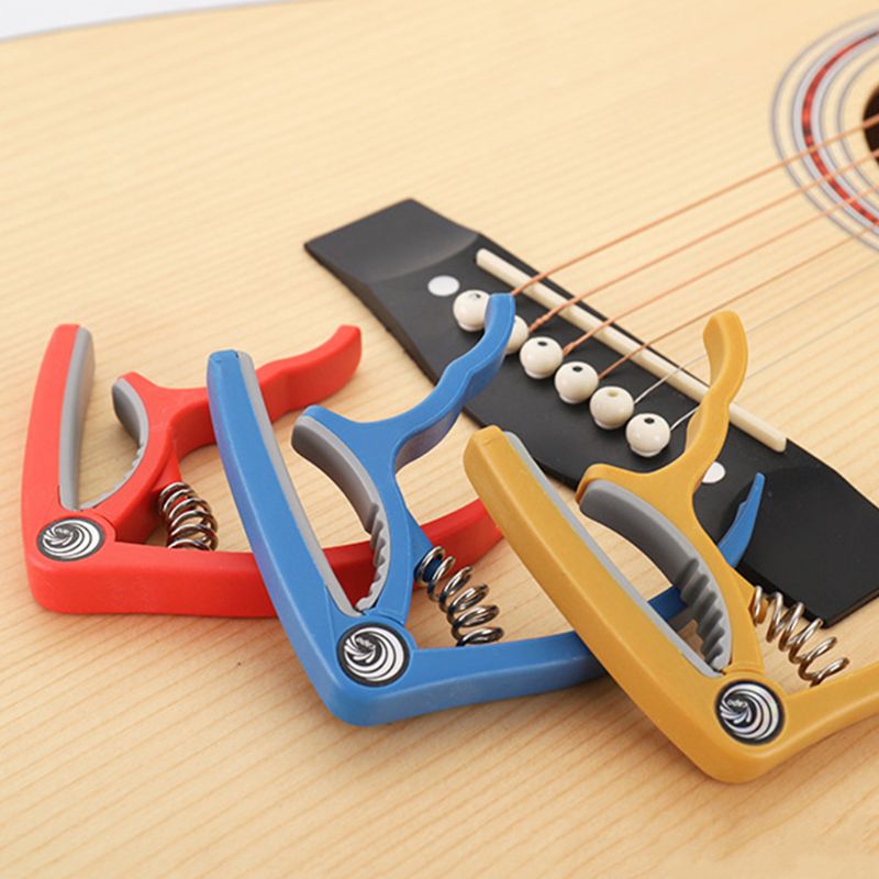 Plast stål guitar capo klassisk akustisk guitar ukulele tuning klemme musikinstrument tilbehør nybegynder værktøj