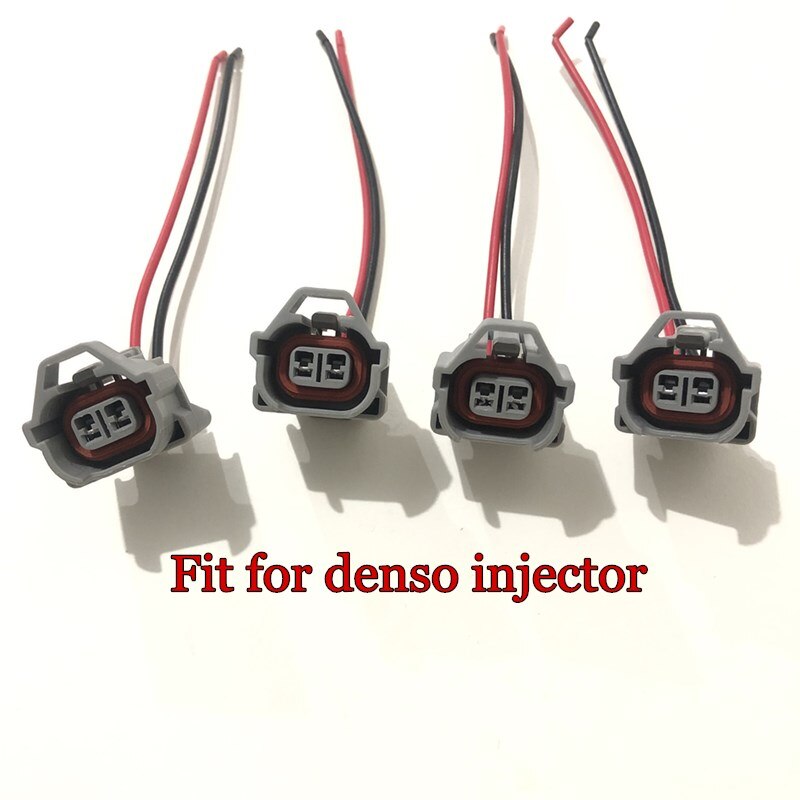Connecteurs pour injecteur de carburant Denso, 4 pièces, , avec fil, adaptateur,