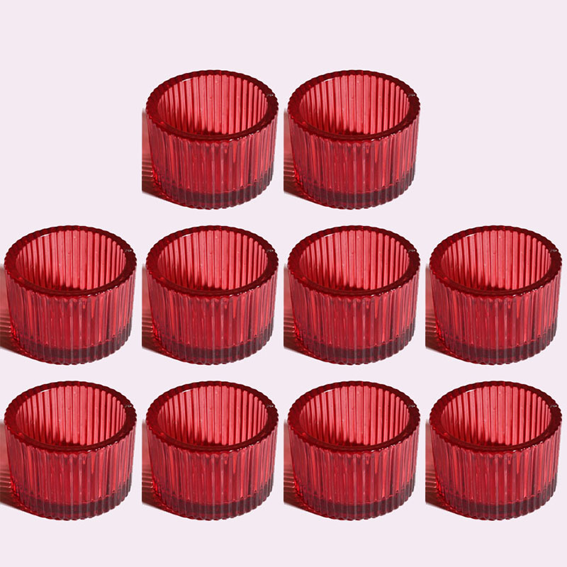 Pack of 10 Glass Small Tea Light Candle Holder for Table Decor,Home Decor,Church Housewarming Candle Pillar Holder Brown: Yellow